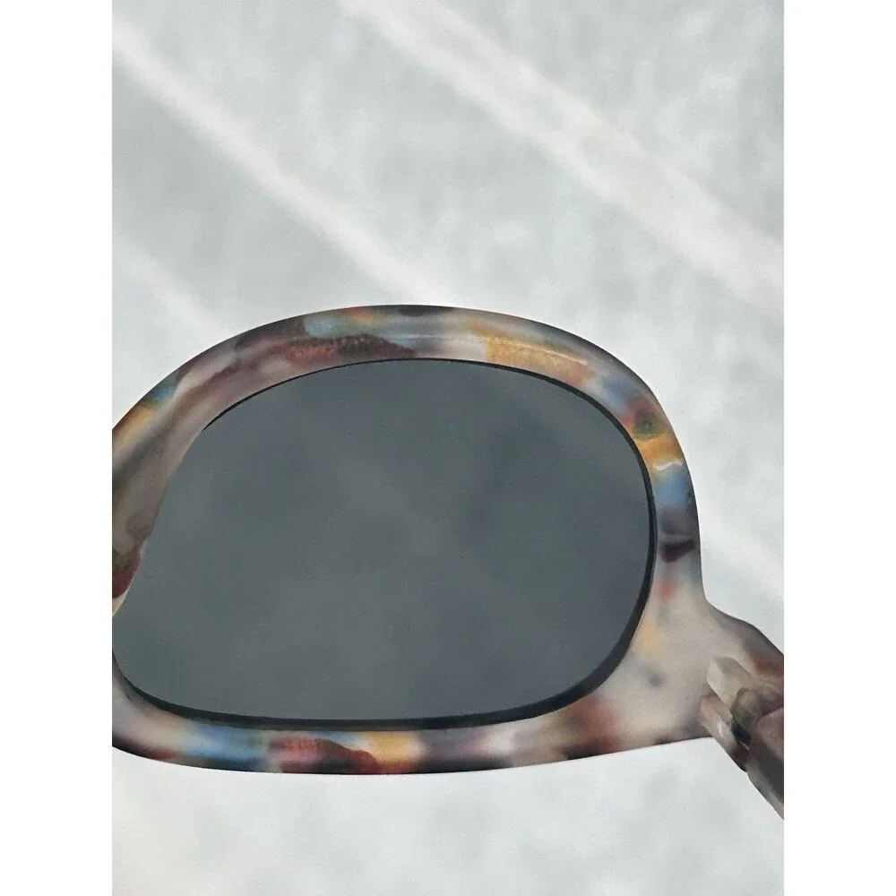 IZIPIZI Round Sunglasses Tortoise Shell Multicolor Frame Gray Polarized Lenses